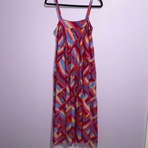 Anthropologie ATL Abel the Label Tiered Maxi Dress Women S Boho Artsy Pockets